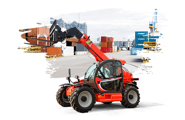 Telescopic loader for construction material lifting
