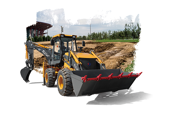 Wheel loader with bucket for heavy material loading
