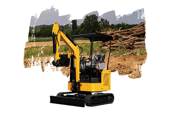 Mini excavator for earthmoving and trench digging
