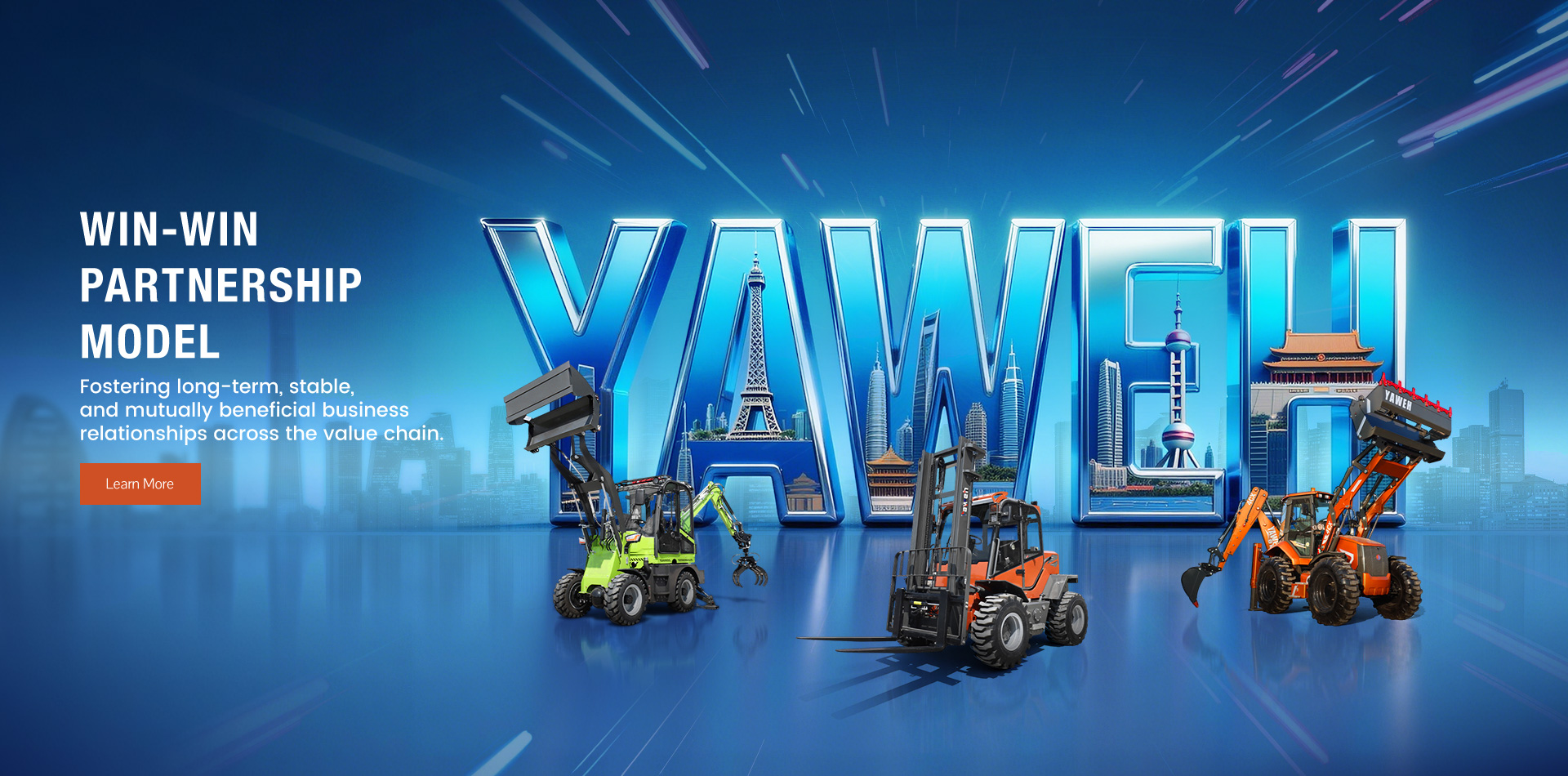 Construction machinery dealer partnership for backhoe loader business